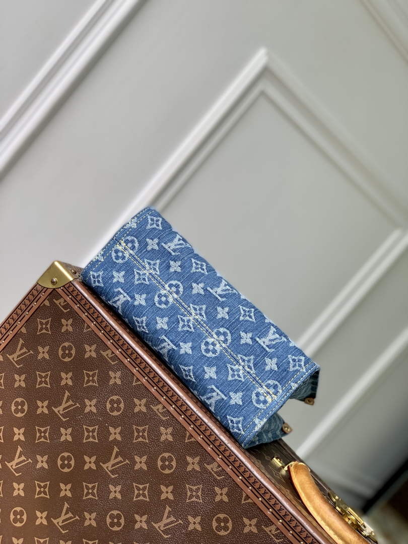 Louis Vuitton Onthego PM Bag M14633 Denim Blue - Default Title - View 4