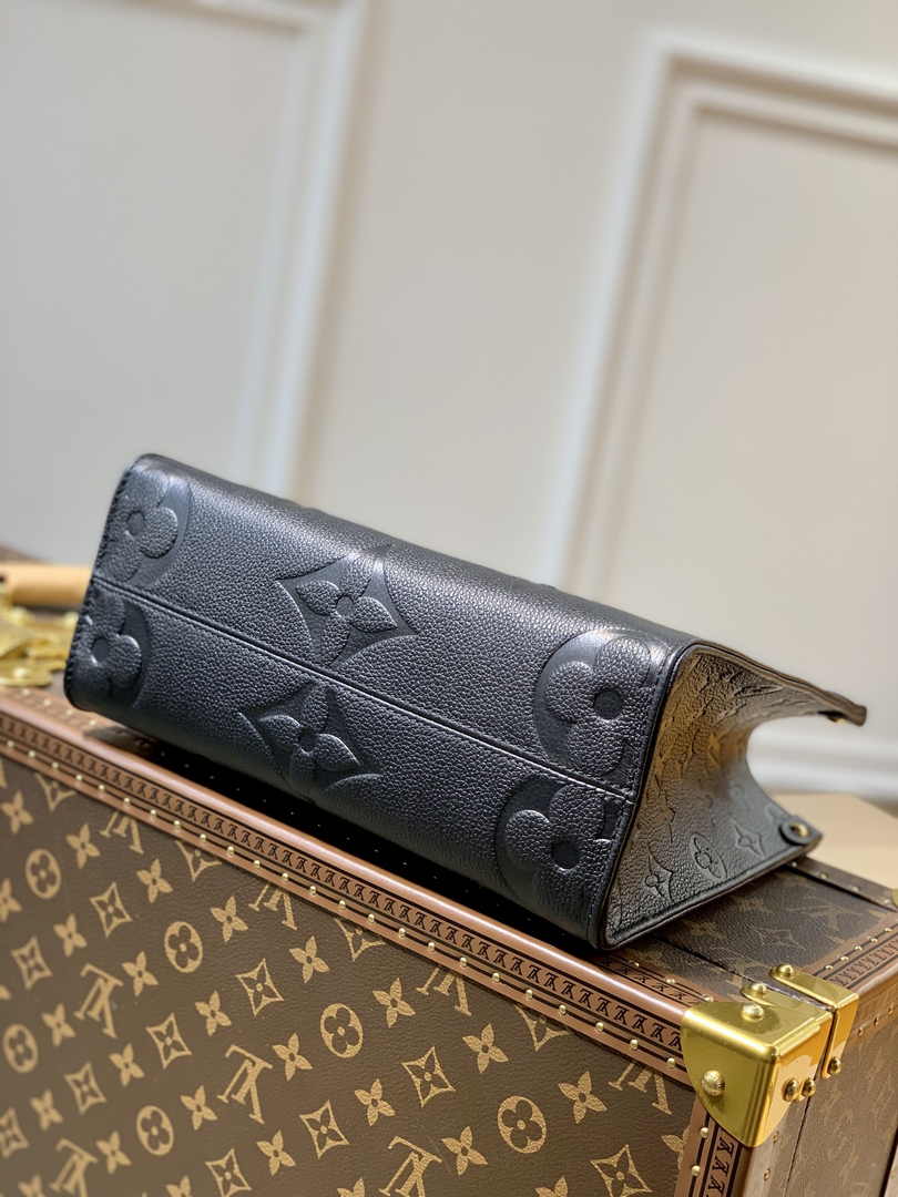 Louis Vuitton Onthego PM Bag M45653 Black Leather - Default Title - View 3