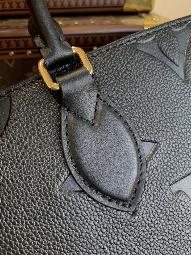 Louis Vuitton Onthego PM Bag M45653 Black Leather - Default Title - View 5