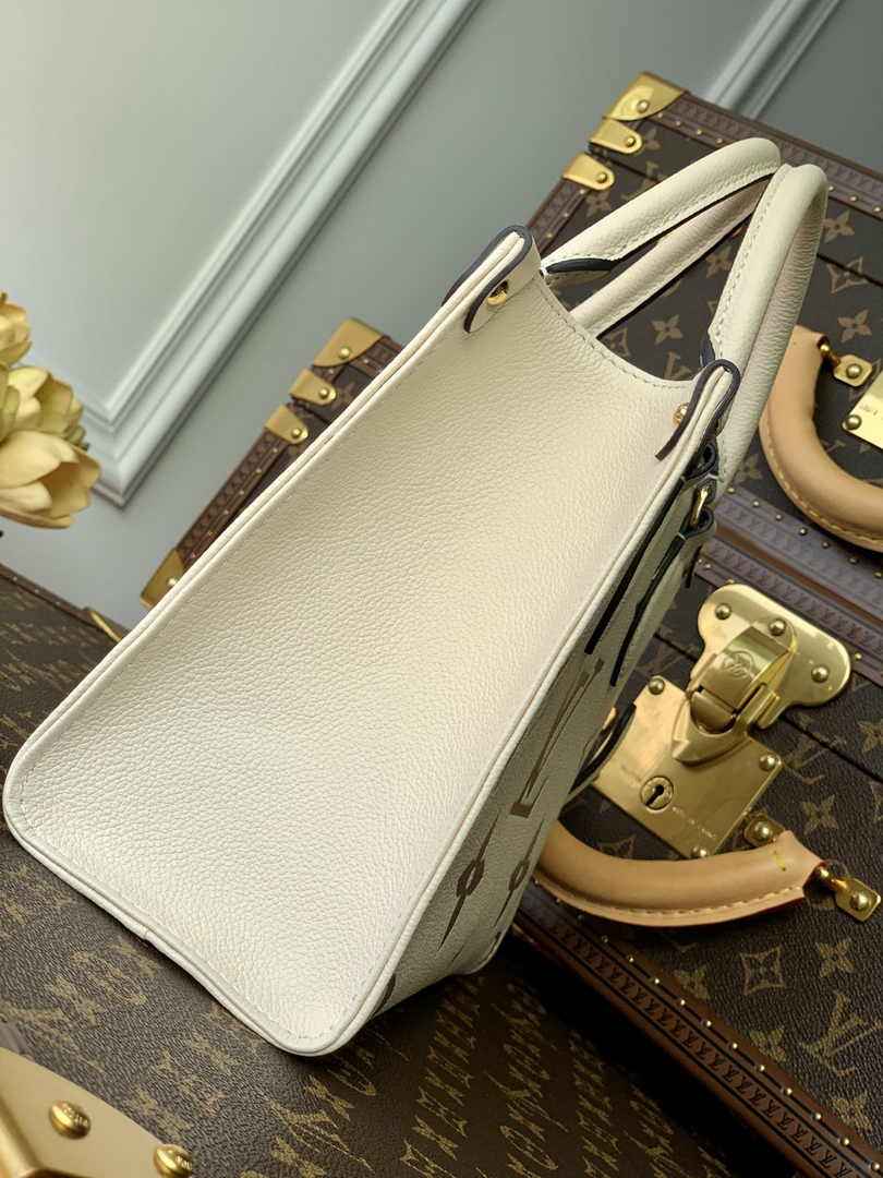 Louis Vuitton Onthego PM Bag M45654 Beige Leather - Default Title - View 2