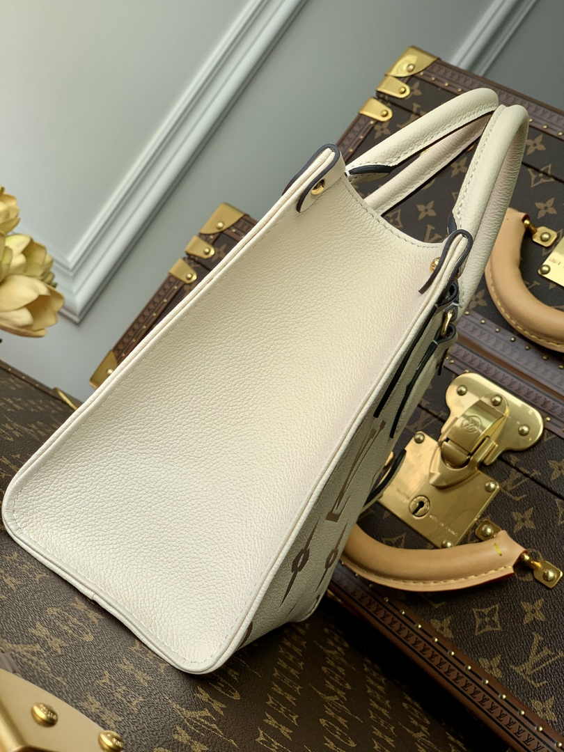 Louis Vuitton Onthego PM Bag M45654 Beige Leather - Default Title - View 2