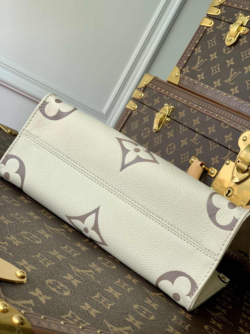 Louis Vuitton Onthego PM Bag M45654 Beige Leather - Default Title - View 3