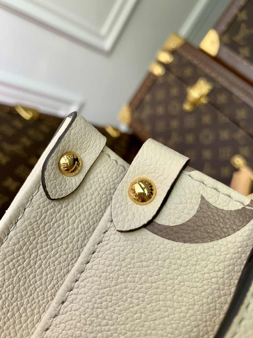 Louis Vuitton Onthego PM Bag M45654 Beige Leather - Default Title - View 4