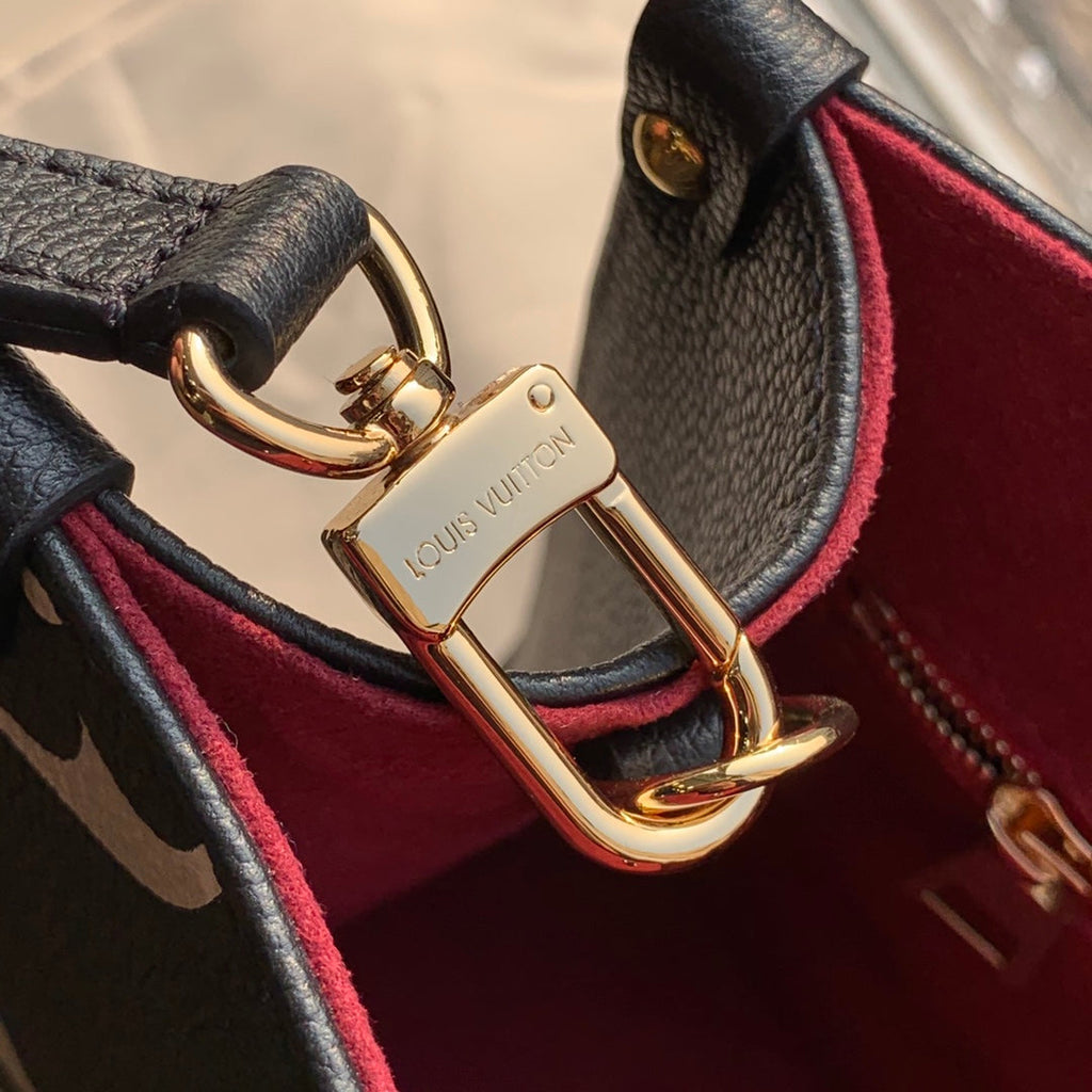 Louis Vuitton Onthego PM Bag M45659 Black Beige Leather - Default Title - View 7