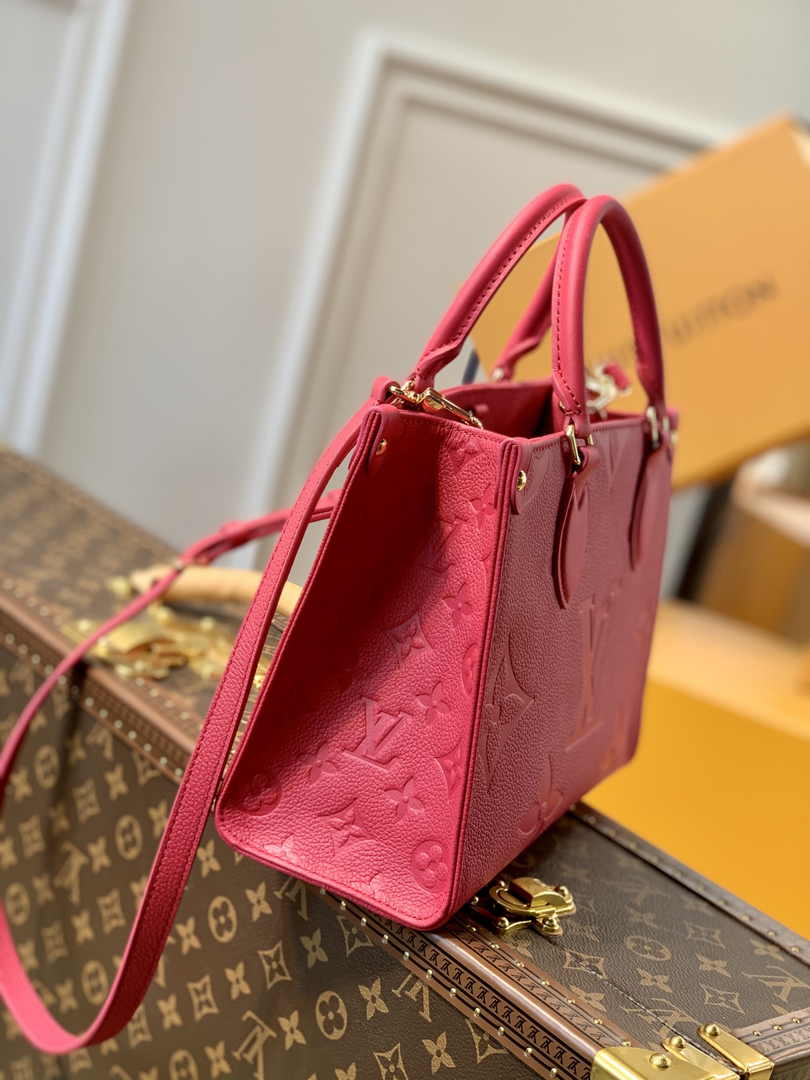 Louis Vuitton Onthego PM Bag M45660 Plum Leather - Default Title - View 2
