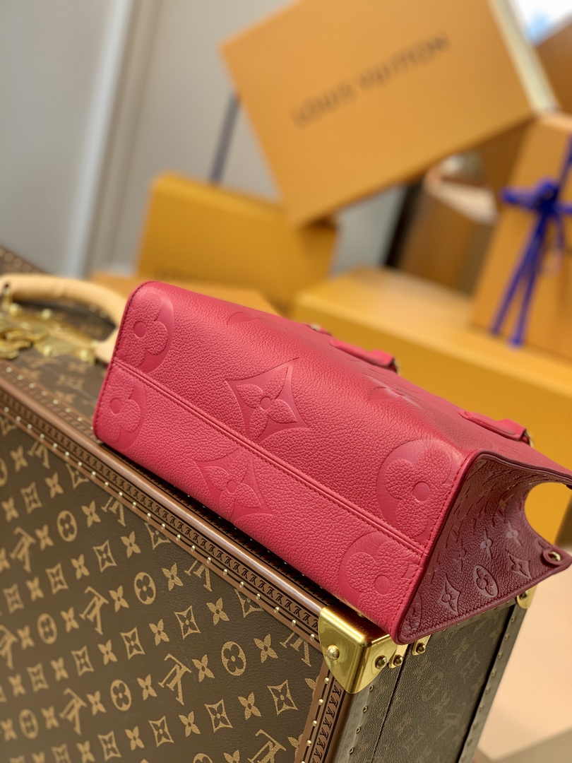Louis Vuitton Onthego PM Bag M45660 Plum Leather - Default Title - View 3