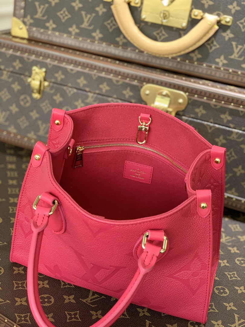 Louis Vuitton Onthego PM Bag M45660 Plum Leather - Default Title - View 6