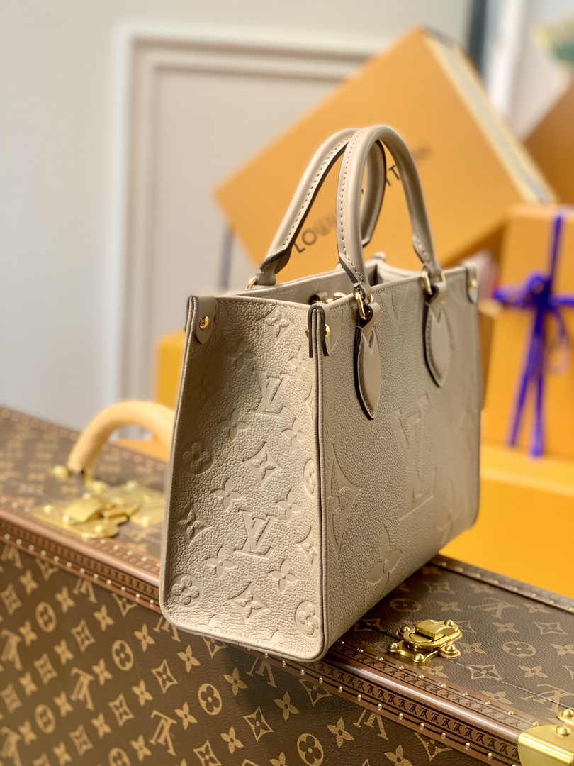 Louis Vuitton Onthego PM Bag M45660 Gray Leather - Default Title - View 3