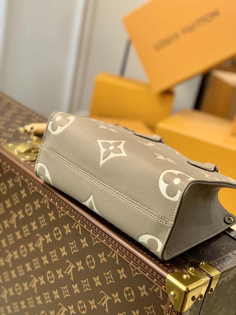 Louis Vuitton Onthego PM Bag M45779 Beige Cream Leather - Default Title - View 3