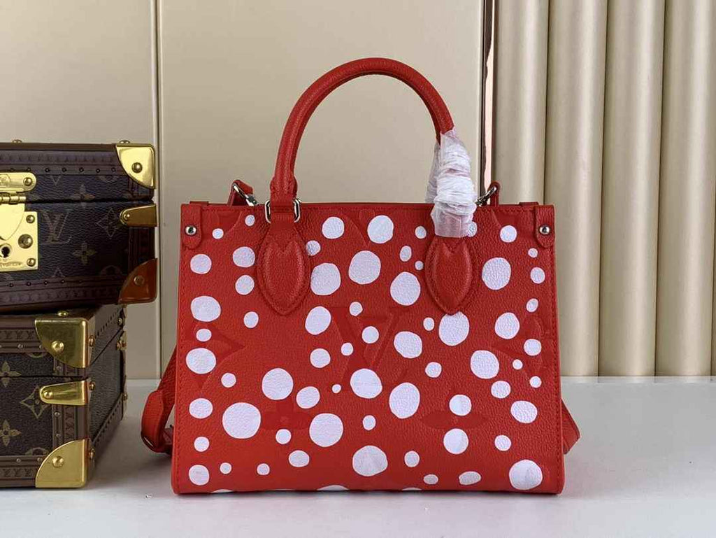 Louis Vuitton Onthego PM Bag M46412 Red white Leather - Default Title - View 3