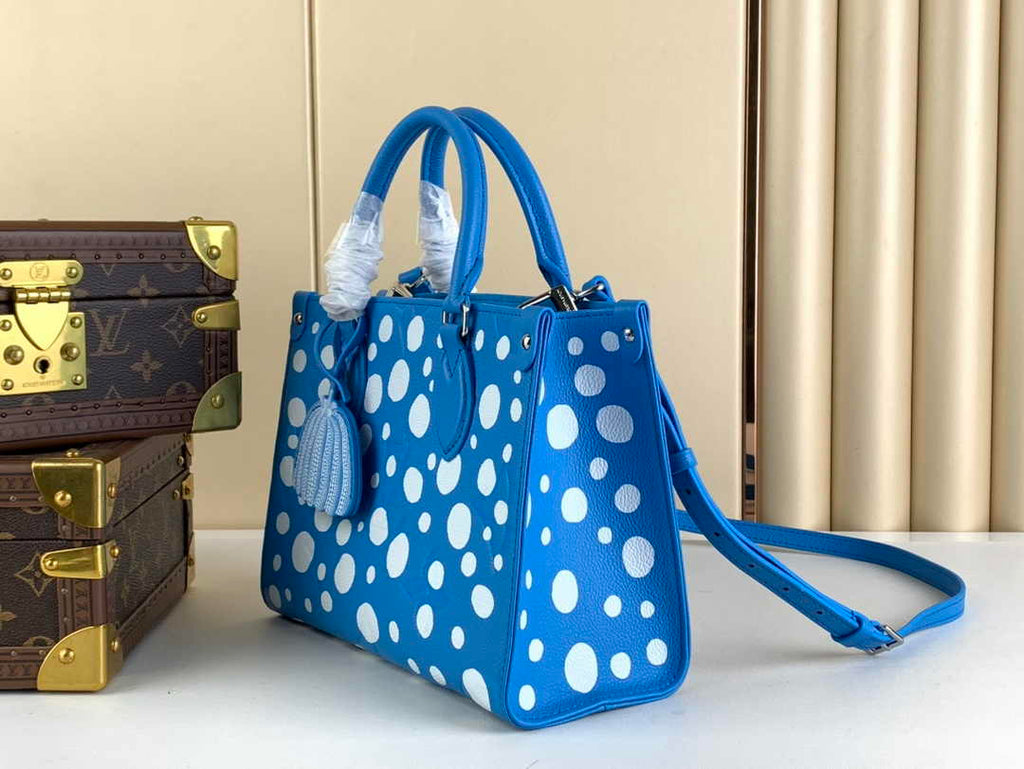 Louis Vuitton Onthego PM Bag M46424 Blue White Leather - Default Title - View 2