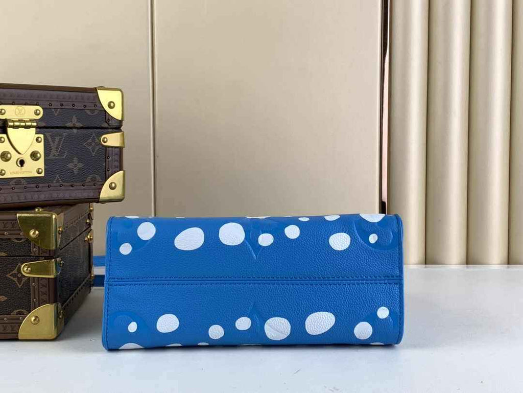 Louis Vuitton Onthego PM Bag M46424 Blue White Leather - Default Title - View 4