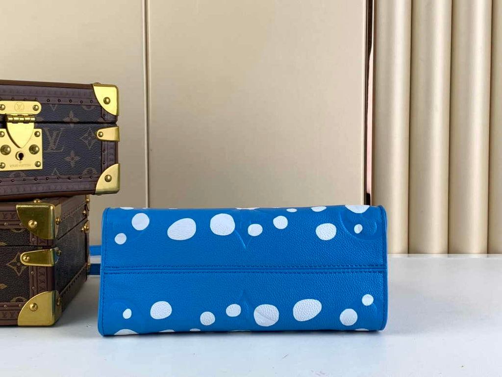 Louis Vuitton Onthego PM Bag M46424 Blue White Leather - Default Title - View 4