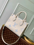 Louis Vuitton Onthego PM Bag M46513 Blue Leather - Default Title - View 1