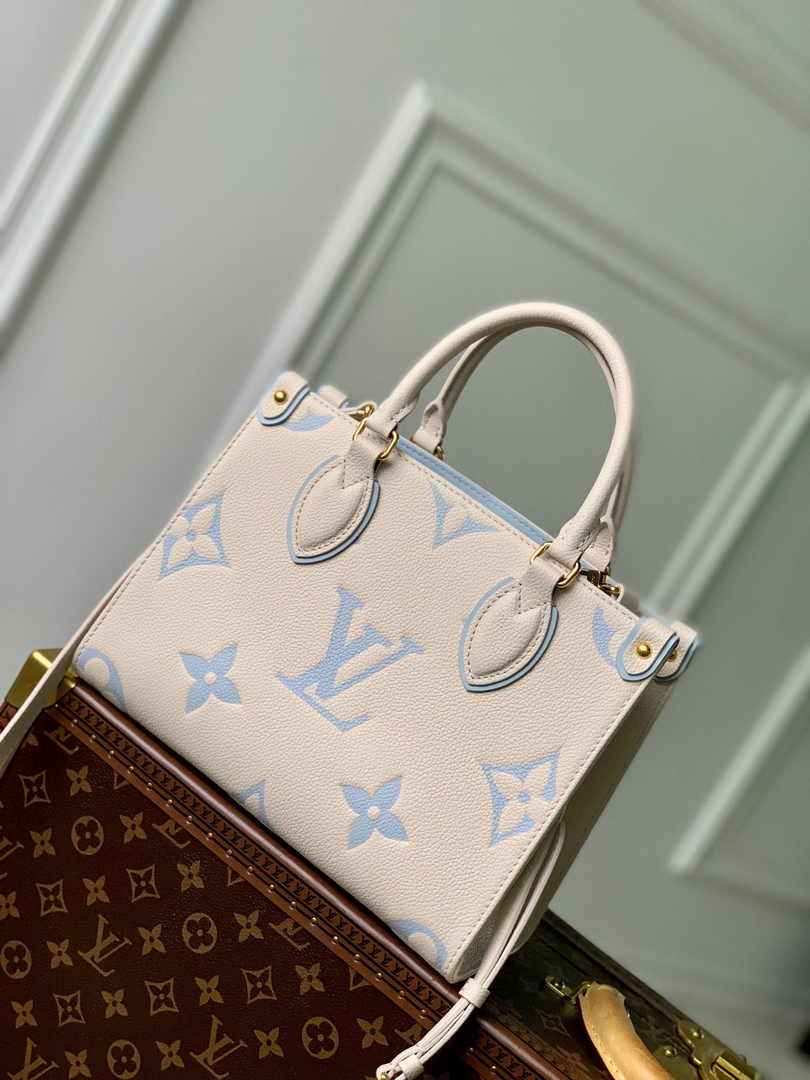 Louis Vuitton Onthego PM Bag M46513 Blue Leather - Default Title - View 2