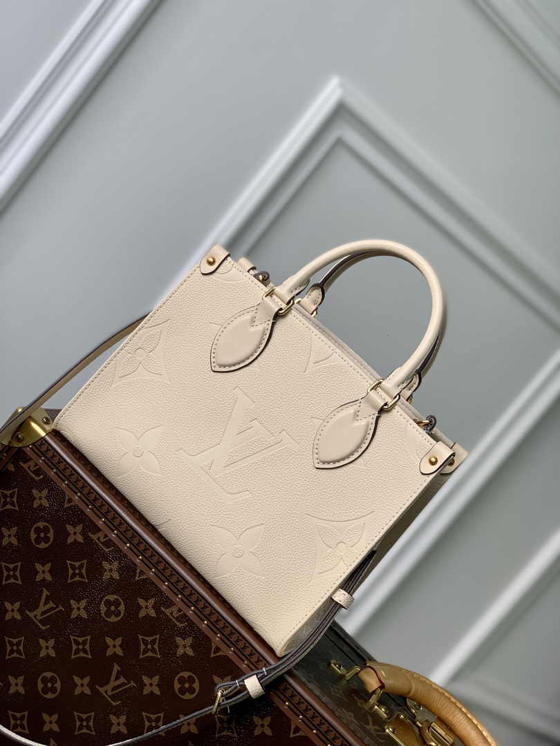 Louis Vuitton Onthego PM Bag M46569 Crème Beige - Default Title - View 1