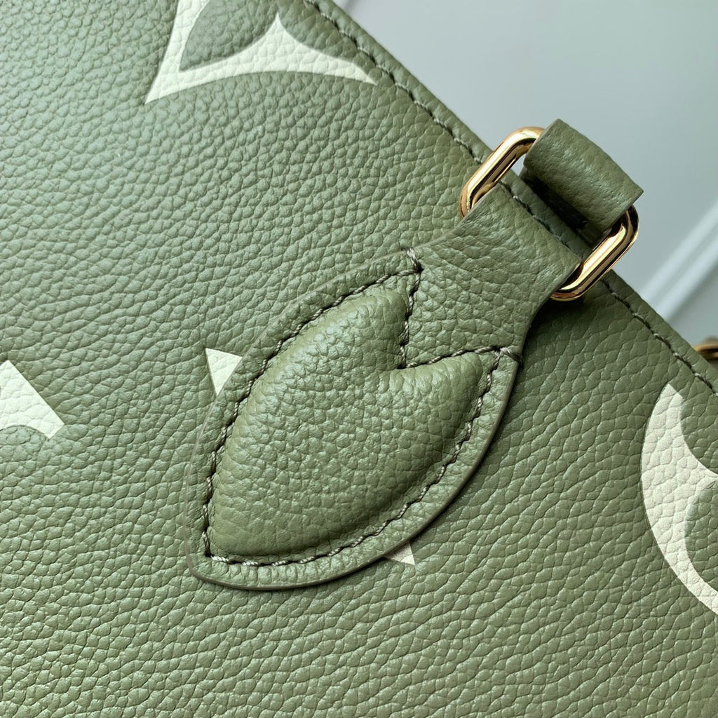 Louis Vuitton Onthego PM Bag M46647 Light Khaki Leather - Default Title - View 7