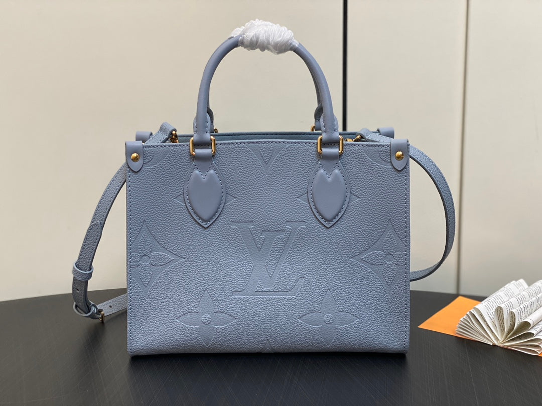 Louis Vuitton OnTheGo PM Bag M46840 Blue Hour Leather - Default Title - View 1