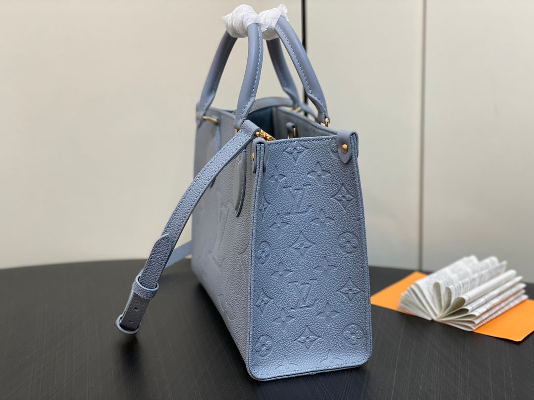 Louis Vuitton OnTheGo PM Bag M46840 Blue Hour Leather - Default Title - View 5