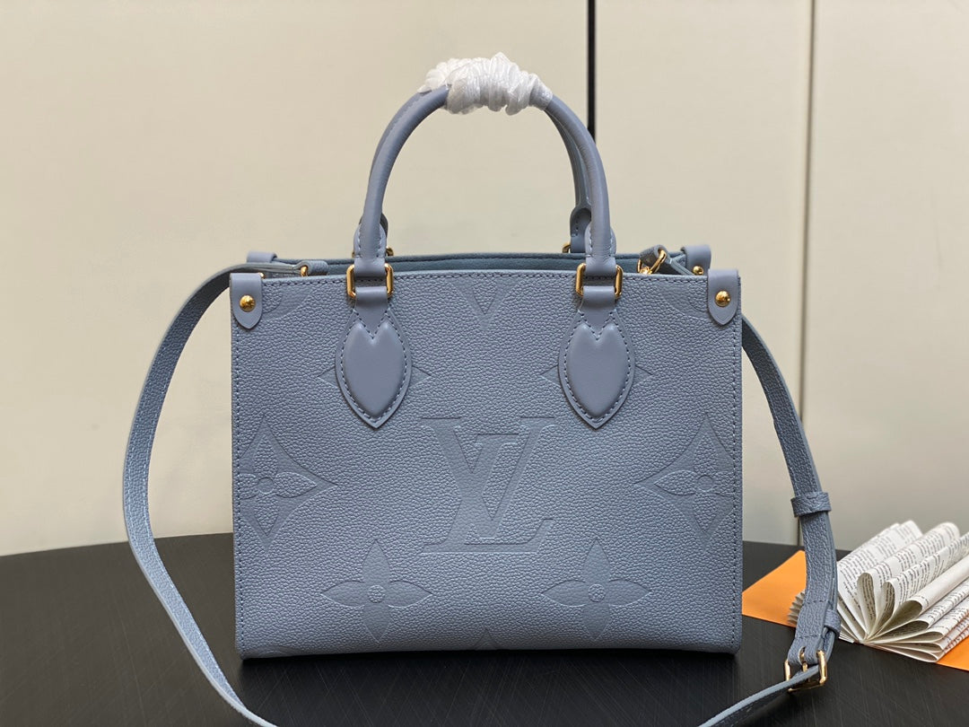 Louis Vuitton OnTheGo PM Bag M46840 Blue Hour Leather - Default Title - View 3
