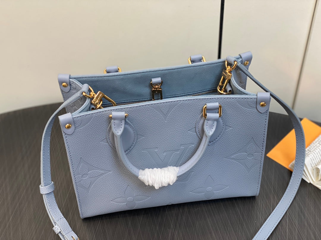 Louis Vuitton OnTheGo PM Bag M46840 Blue Hour Leather - Default Title - View 4