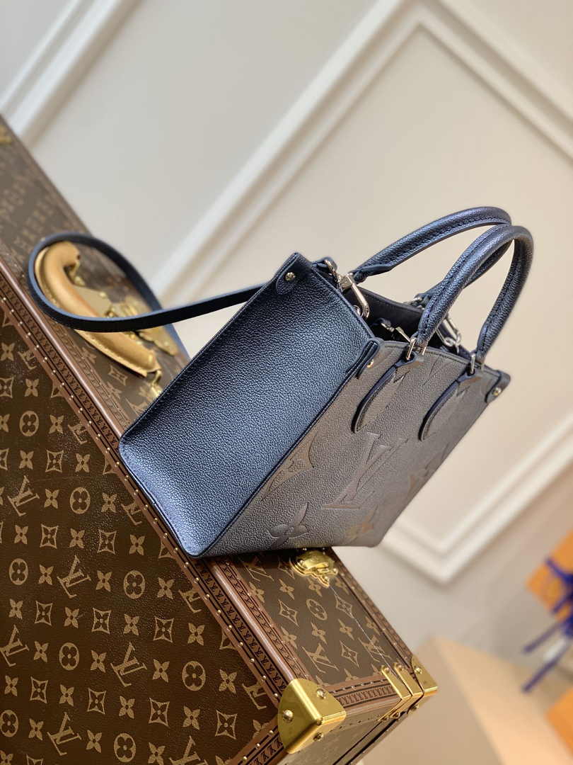 Louis Vuitton Onthego PM Bag M58956 Navy Blue Leather - Default Title - View 2
