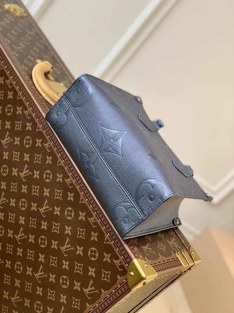 Louis Vuitton Onthego PM Bag M58956 Navy Blue Leather - Default Title - View 3
