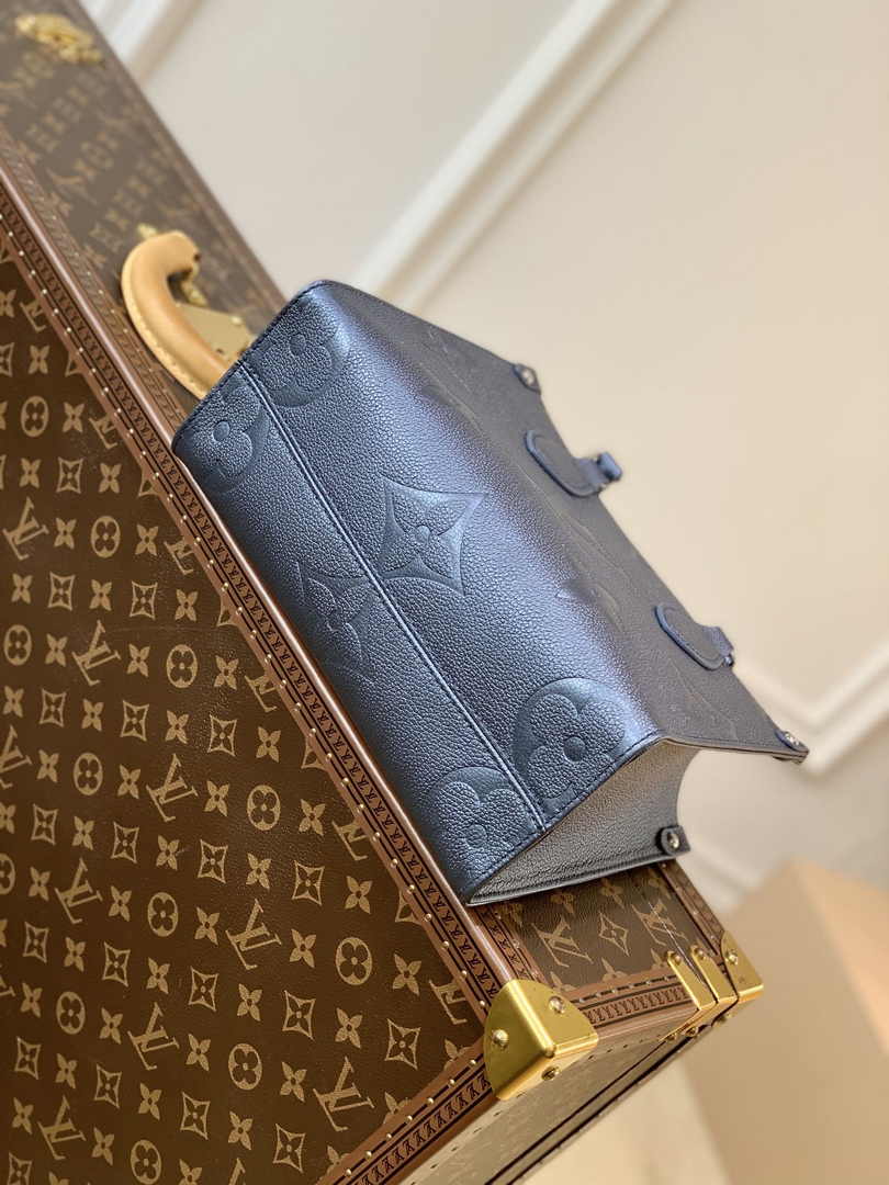Louis Vuitton Onthego PM Bag M58956 Navy Blue Leather - Default Title - View 3