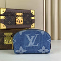 Louis Vuitton Pochette Cosmétique PM Bag M24316 Blue Denim - Default Title - View 1