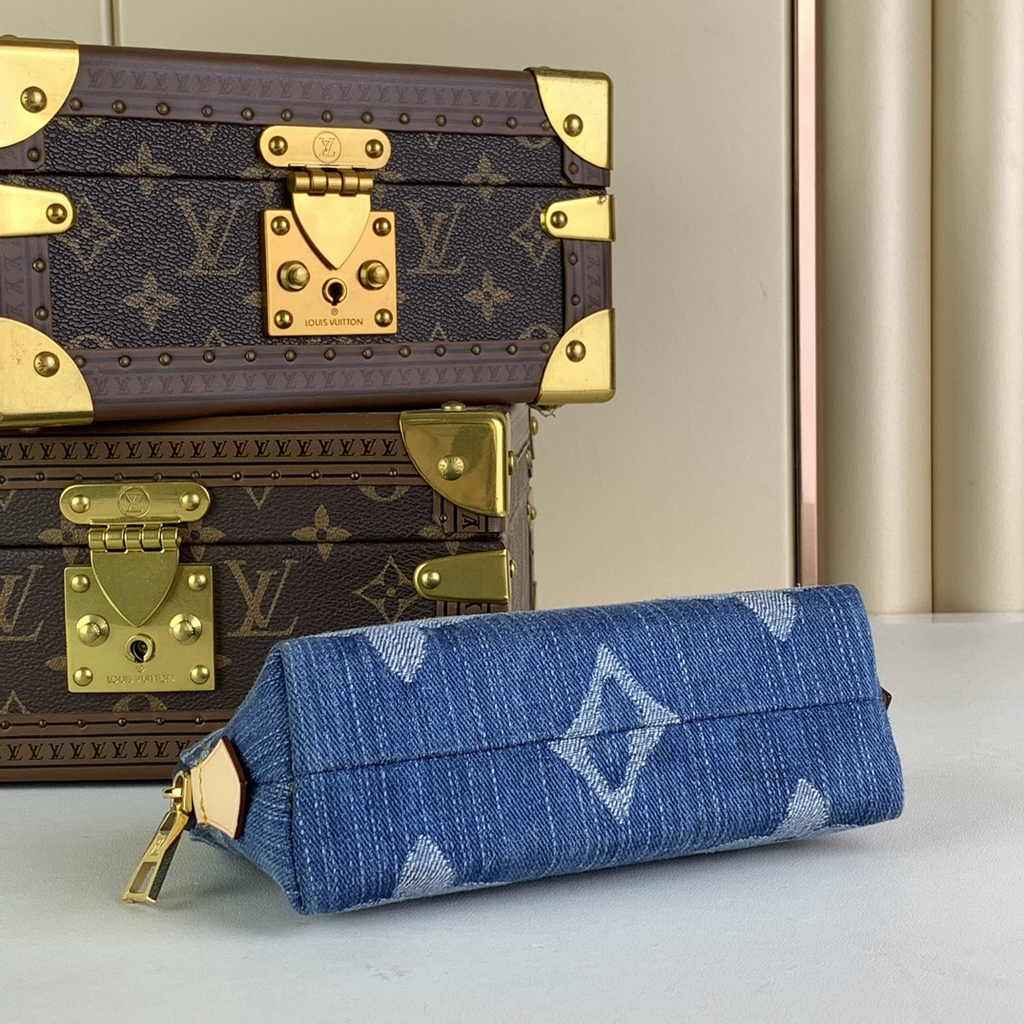 Louis Vuitton Pochette Cosmétique PM Bag M24316 Blue Denim - Default Title - View 4