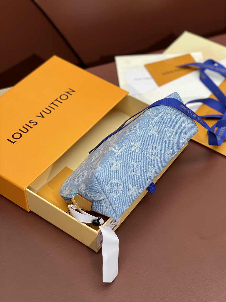 Louis Vuitton Pochette Cosmétique PM Bag M83616 Sky Blue Denim - Default Title - View 6
