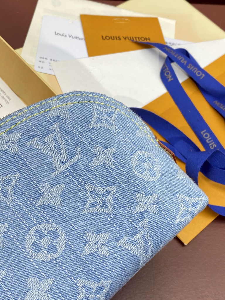 Louis Vuitton Pochette Cosmétique PM Bag M83616 Sky Blue Denim - Default Title - View 8