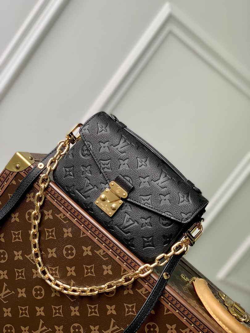 Louis Vuitton Pochette Métis East West M46595 Black Empreinte Leather - Default Title - View 2