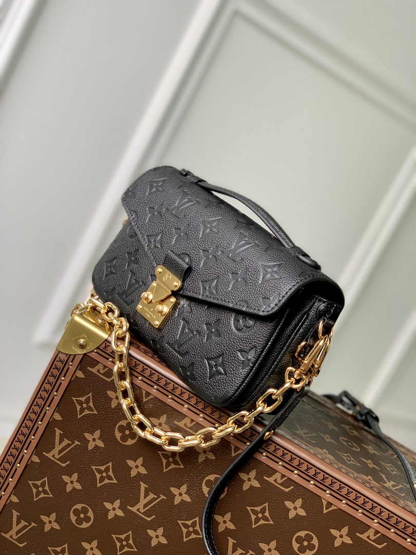 Louis Vuitton Pochette Métis East West M46595 Black Empreinte Leather - Default Title - View 4