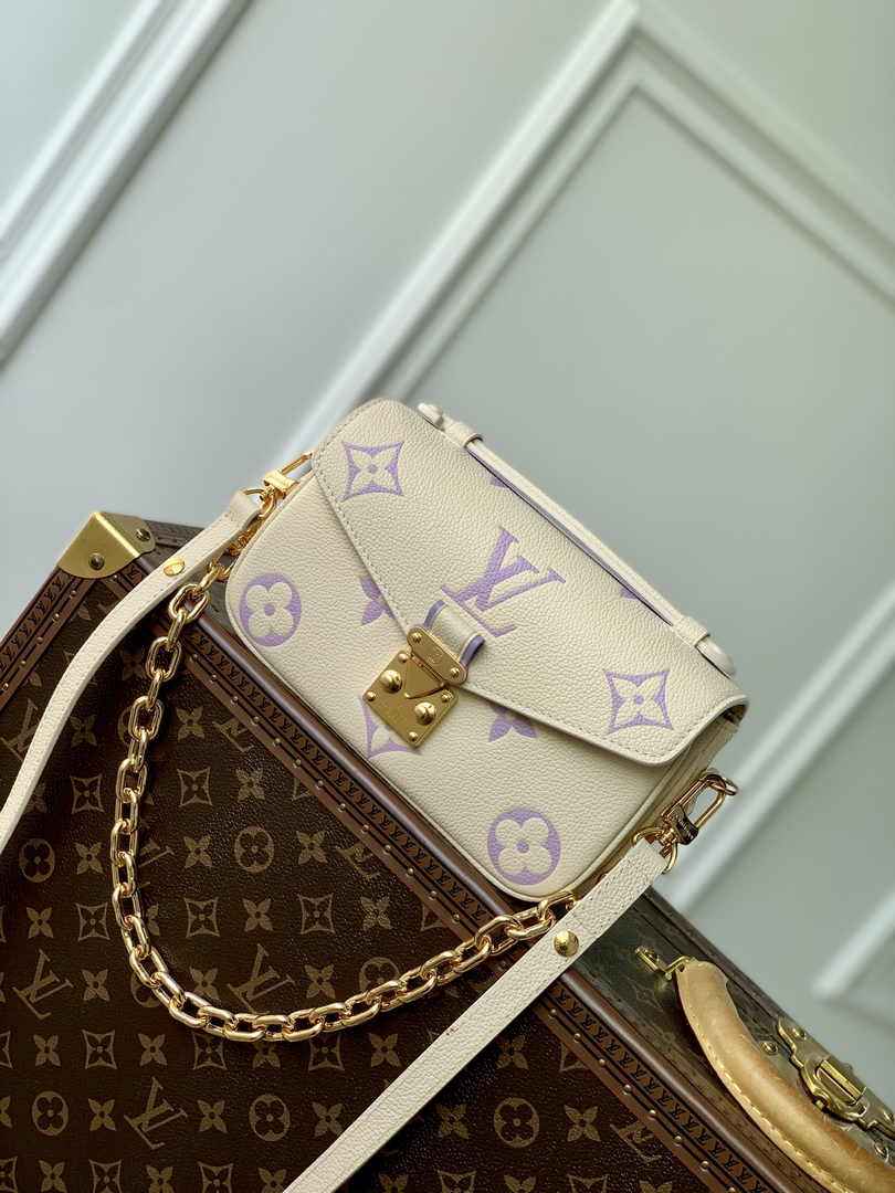 Louis Vuitton Pochette Métis East West M46596 Purple Empreinte Leather - Default Title - View 1