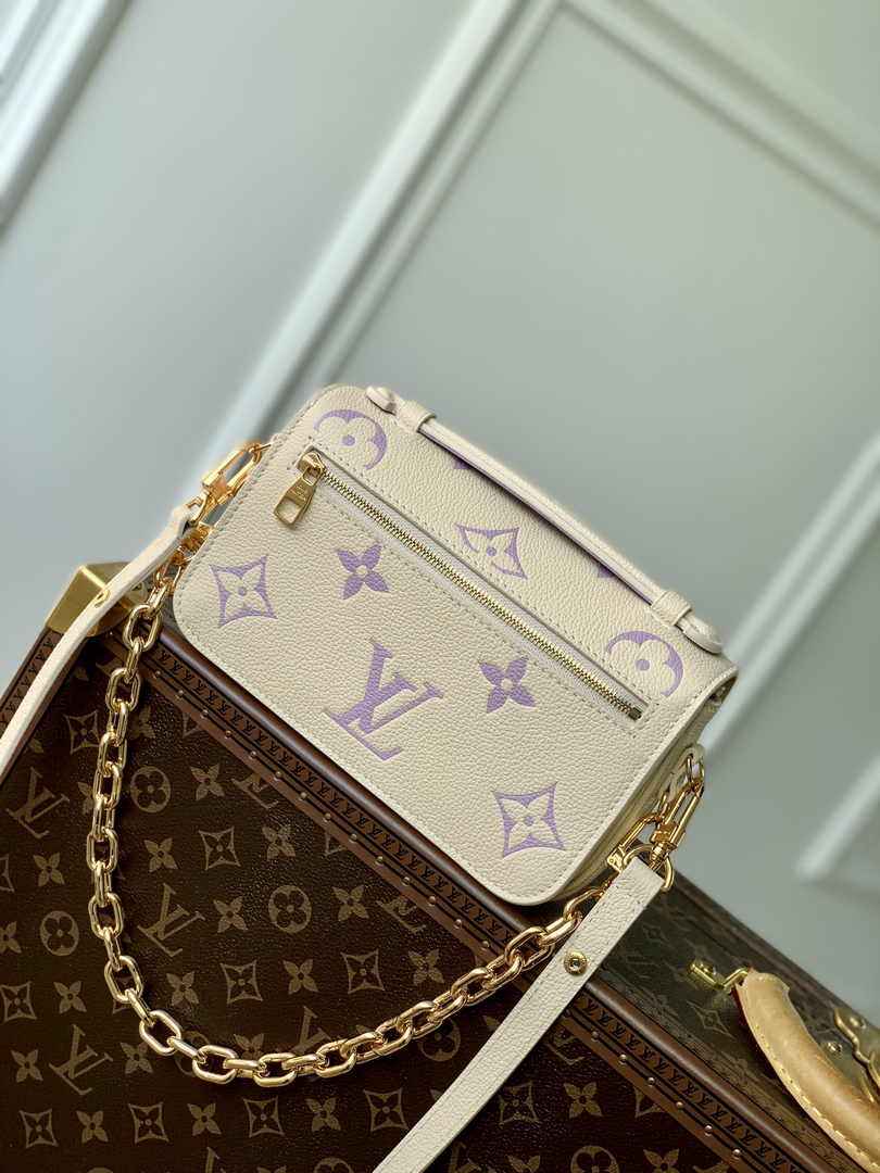 Louis Vuitton Pochette Métis East West M46596 Purple Empreinte Leather - Default Title - View 2