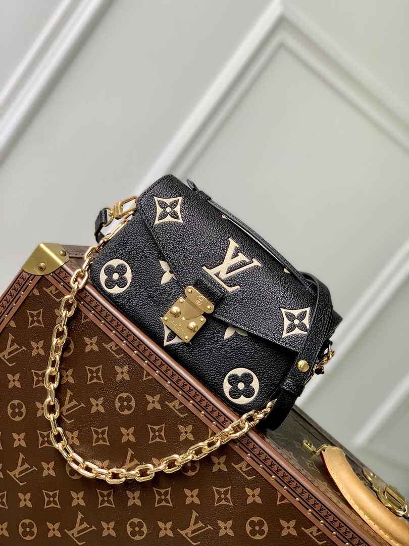 Louis Vuitton Pochette Métis East West M46596 Black Empreinte Leather - Default Title - View 2