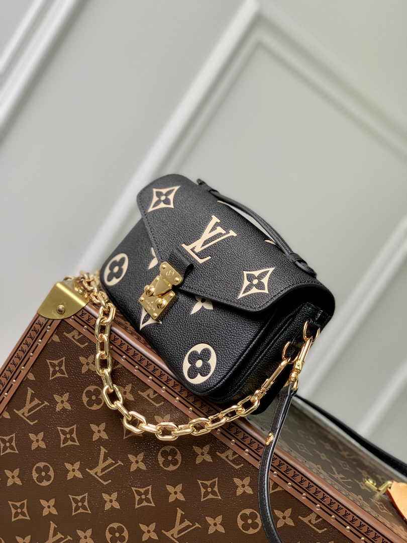 Louis Vuitton Pochette Métis East West M46596 Black Empreinte Leather - Default Title - View 4