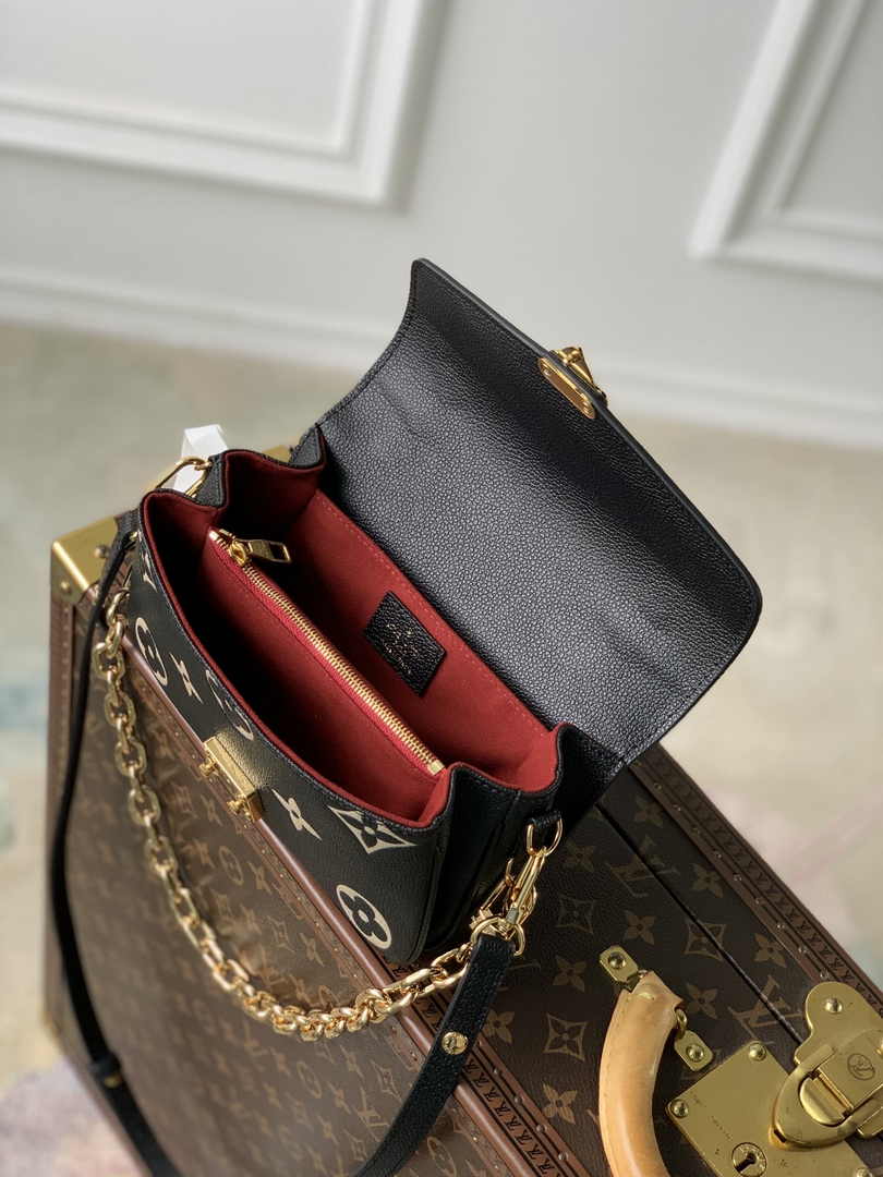 Louis Vuitton Pochette Métis East West M46596 Black Empreinte Leather - Default Title - View 8