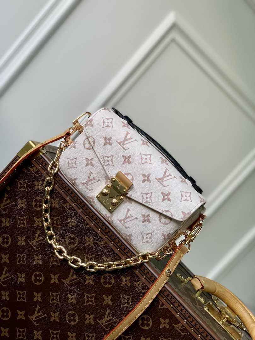 Louis Vuitton Pochette Métis East West M46914 Beige Cowhide-leather trim - Default Title - View 2