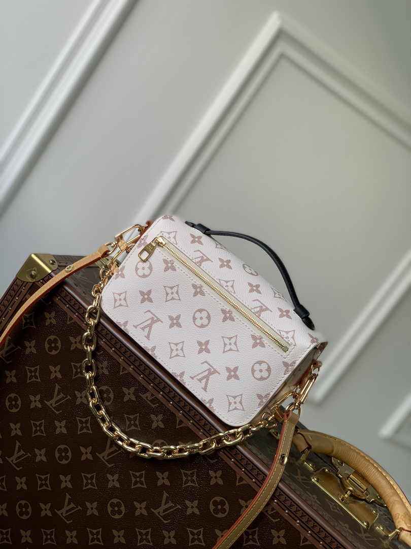 Louis Vuitton Pochette Métis East West M46914 Beige Cowhide-leather trim - Default Title - View 3