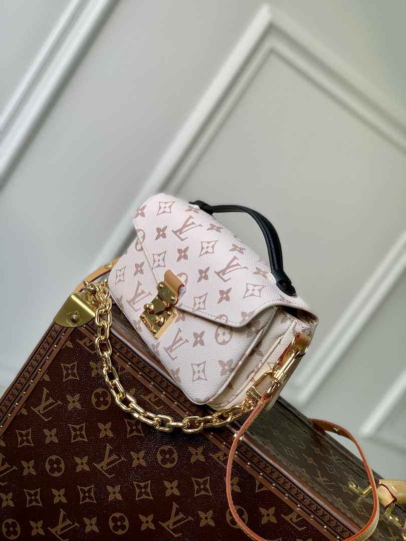 Louis Vuitton Pochette Métis East West M46914 Beige Cowhide-leather trim - Default Title - View 4