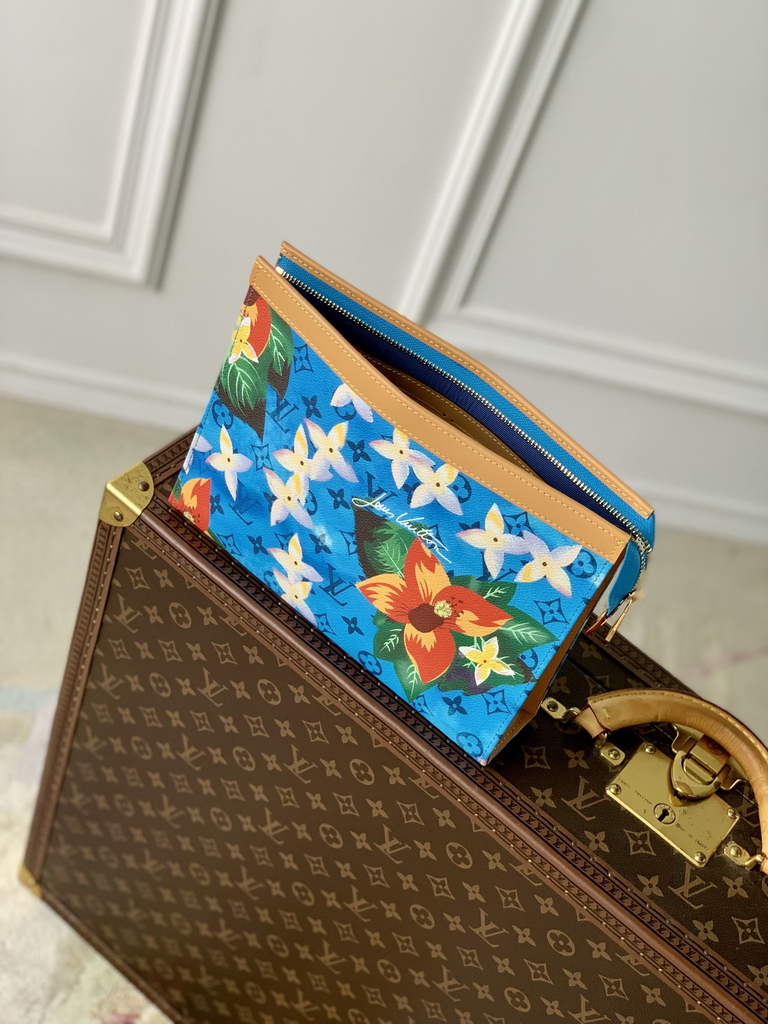 Louis Vuitton Pochette Voyage Bag M83465 Blue
