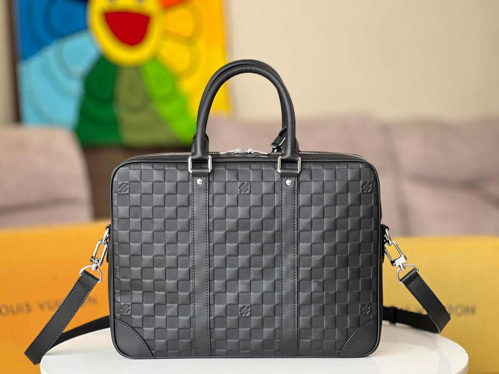 Louis Vuitton Porte-Documents Voyage PM N40444 Black Leather - Default Title - View 2