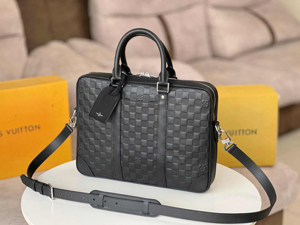 Louis Vuitton Porte-Documents Voyage PM N40444 Black Leather - Default Title - View 3