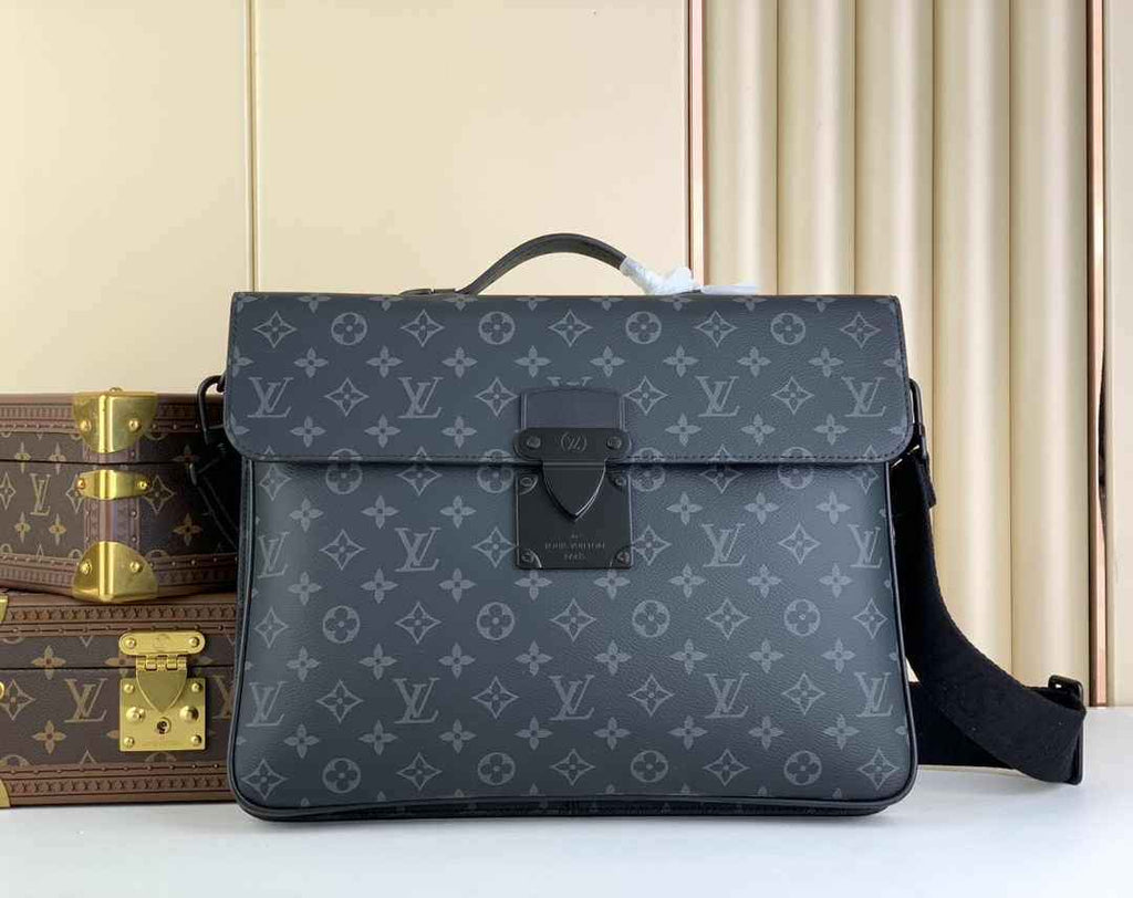 Louis Vuitton S Lock Briefcase M20835 Black