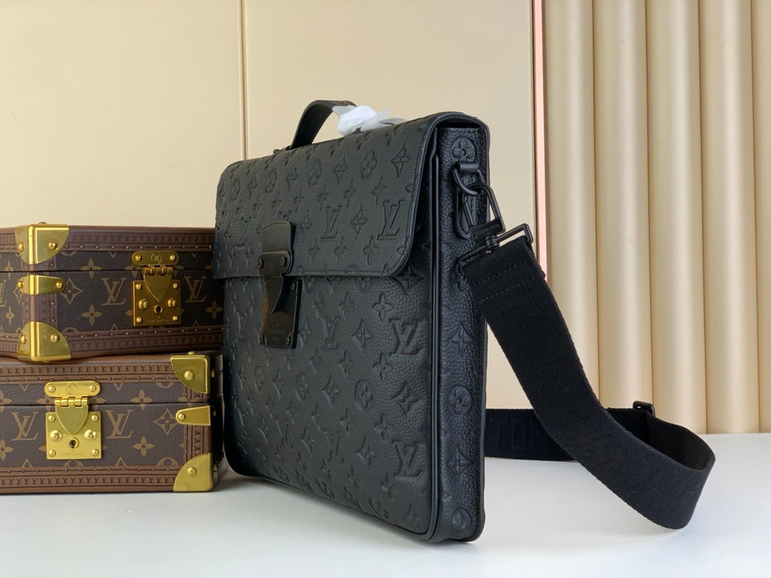 Louis Vuitton S Lock Briefcase M20835 Monogram Taurillon Leather