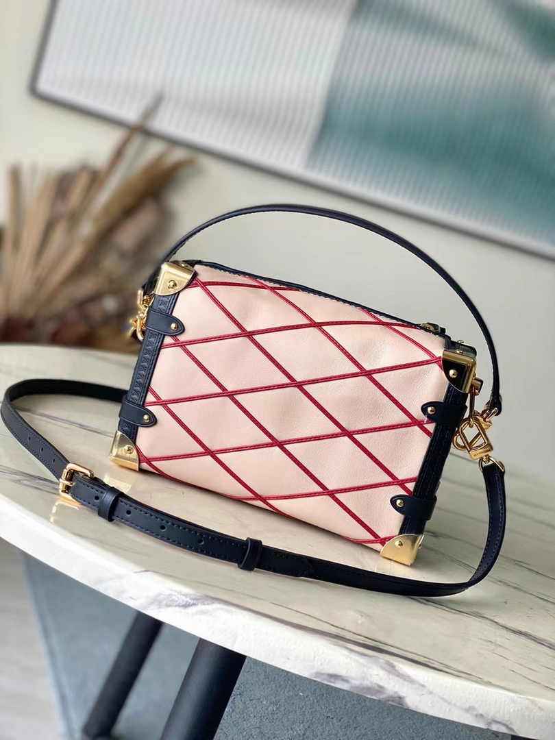 Louis Vuitton Side Trunk MM M24403 Beige Red Lambskin - Default Title - View 3