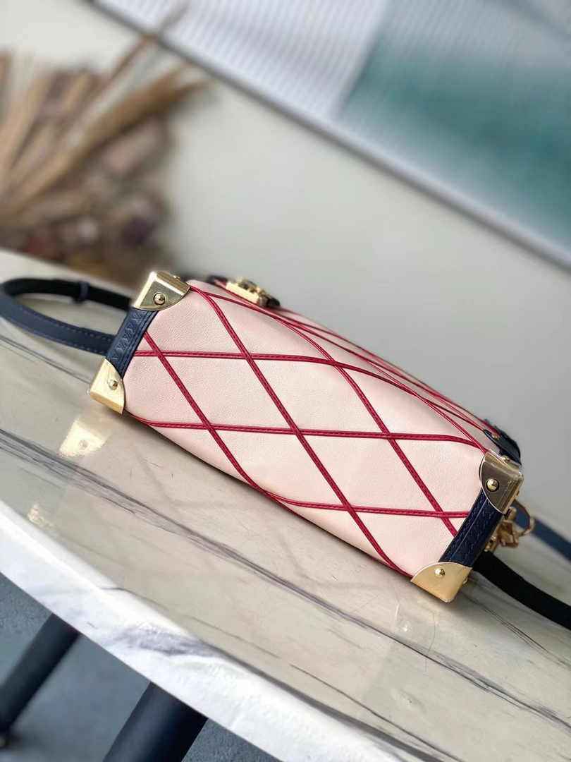 Louis Vuitton Side Trunk MM M24403 Beige Red Lambskin - Default Title - View 4