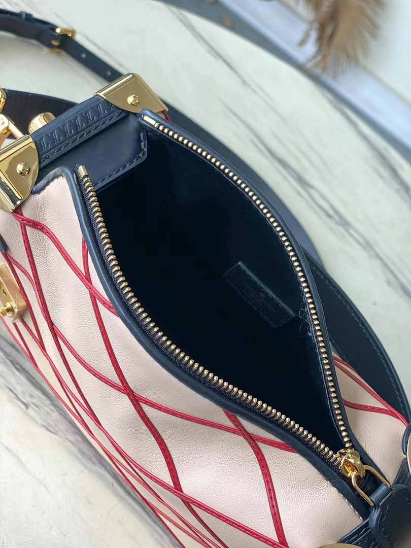 Louis Vuitton Side Trunk MM M24403 Beige Red Lambskin - Default Title - View 7